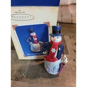 Hallmark‎ Skylar A woolscarf 2005 ornament Xmas decor snowman